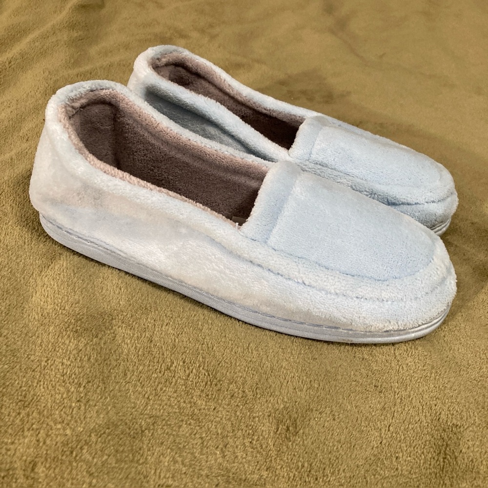 NWOT Aerosoles Vintage 90s Slippers Cushioned Blue Women's Size Large 8-9